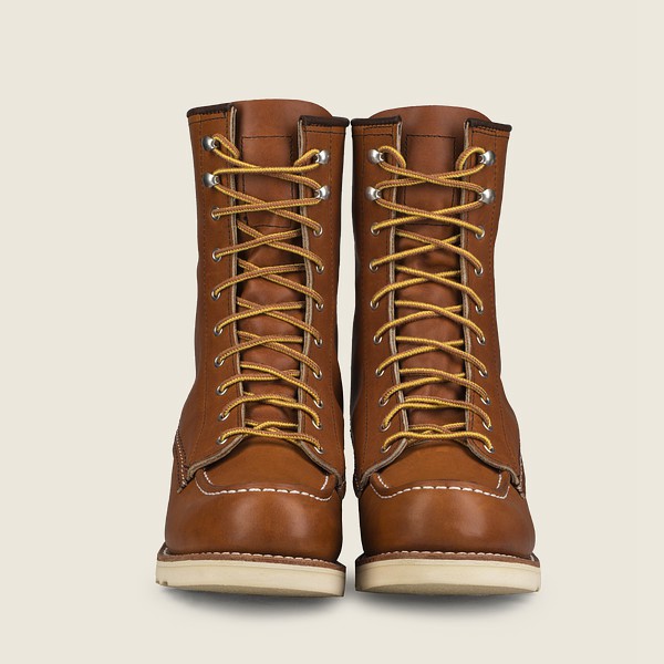 Red Wing Heritage Boots 8-Inch Moc - Tall Legacy Athletics - Brune - Dame 2437-KPNHZ